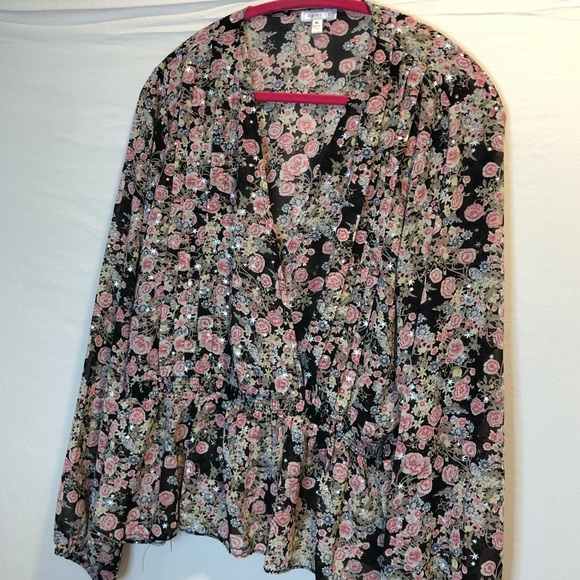 Senlis Floral Flowy Long Sleeve Blouse - Picture 3 of 4